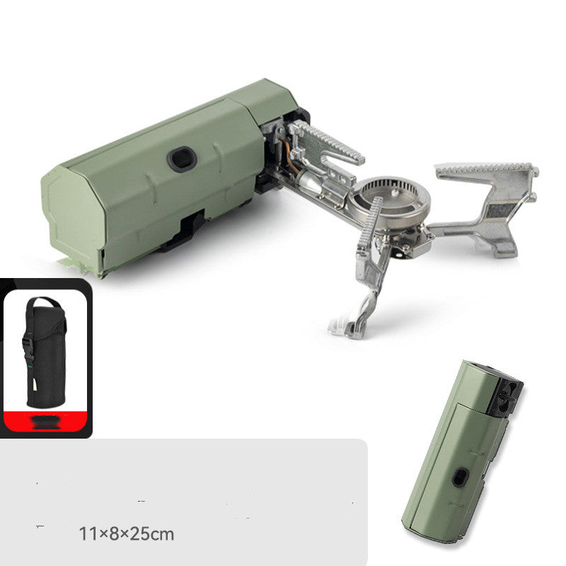 Cocina de gas portátil plegable para camping, hornilla de cassette, hornilla de gas para cocinar al aire libre, senderismo, barbacoa, viaje, calentador de alimentos, utensilios de cocina