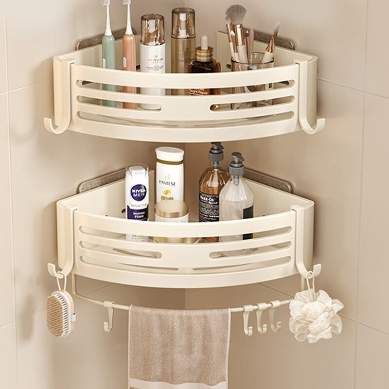 Estante triangular portátil elevado para almacenamiento de baño