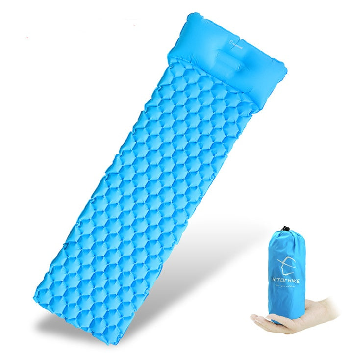 Colchoneta de aire inflable para acampar al aire libre con estructura de panal