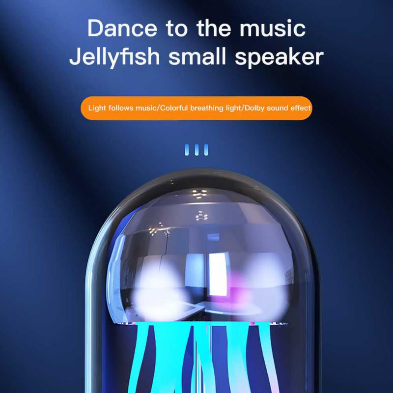 Lámpara de Medusa Colorida Creativa 3 en 1 con Reloj, Luz de Respiración Estéreo Luminosa Portátil, Decoración Inteligente, Altavoz Compatible con Bluetooth