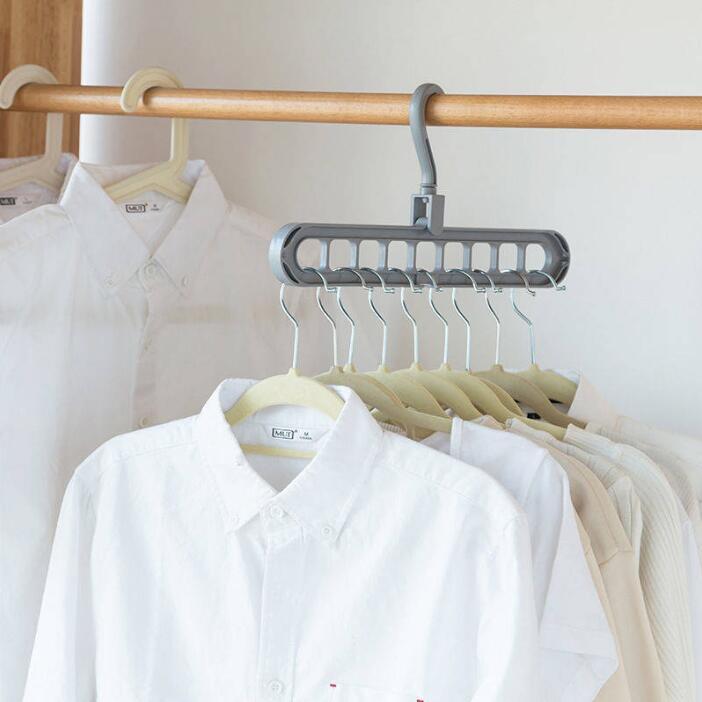 Percha de ropa de plástico Percha de almacenamiento Gancho de percha