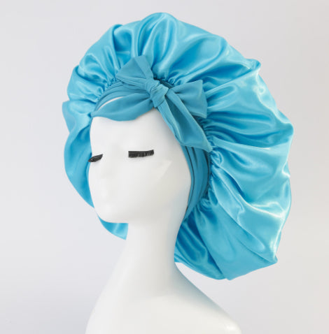 Solid Color Simulation Silk Elastic Ribbon Colored Ding Round Hat