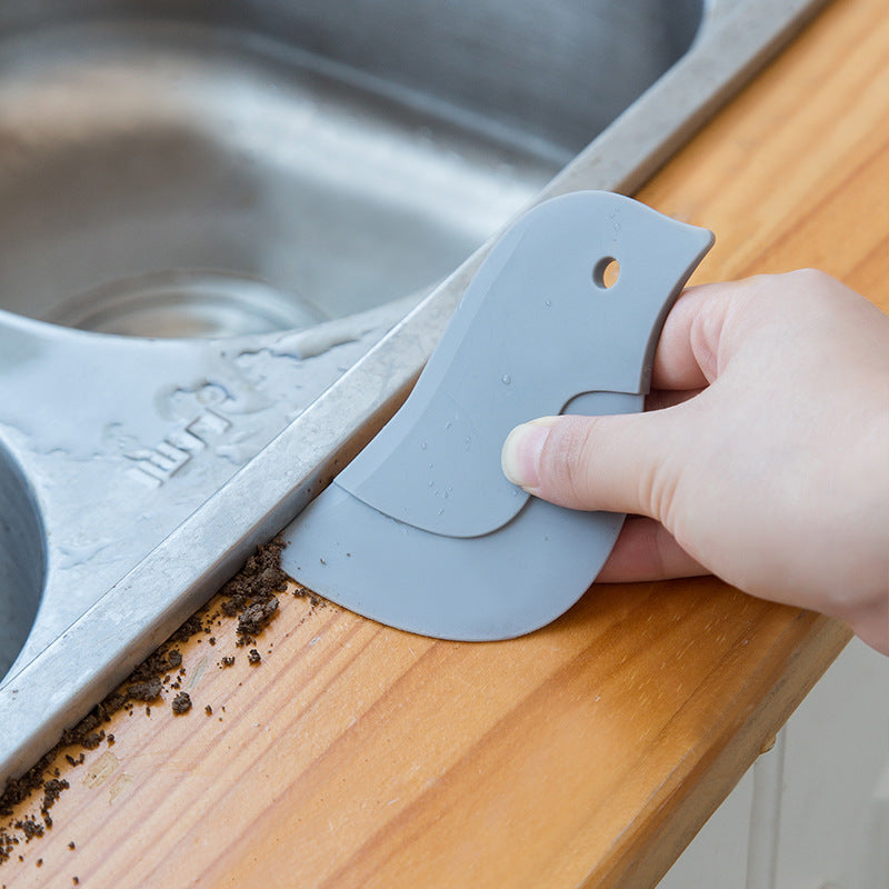 Lindo raspador de cuchilla suave con forma de pingüino para hornear, raspador de platos de aceite, artilugio de cocina para limpiar manchas sucias, escobilla de limpieza para tabla, aparatos de cocina