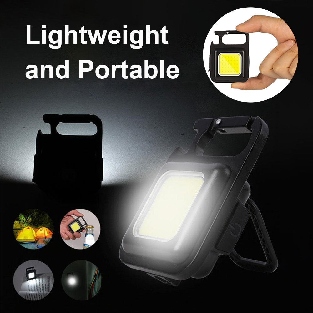 Mini luz LED USB para llavero, de aleación, para exteriores, luz nocturna de emergencia para el hogar, luz de reparación de automóviles, luz de camping