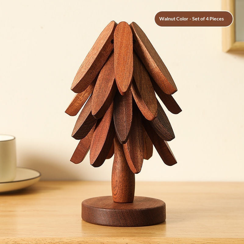 Soporte de diseño de árbol, salvamanteles de madera, decorativos, antiquemaduras, resistentes al calor, posavasos, manteles individuales de madera, almohadilla aislante del calor para ollas y mesas