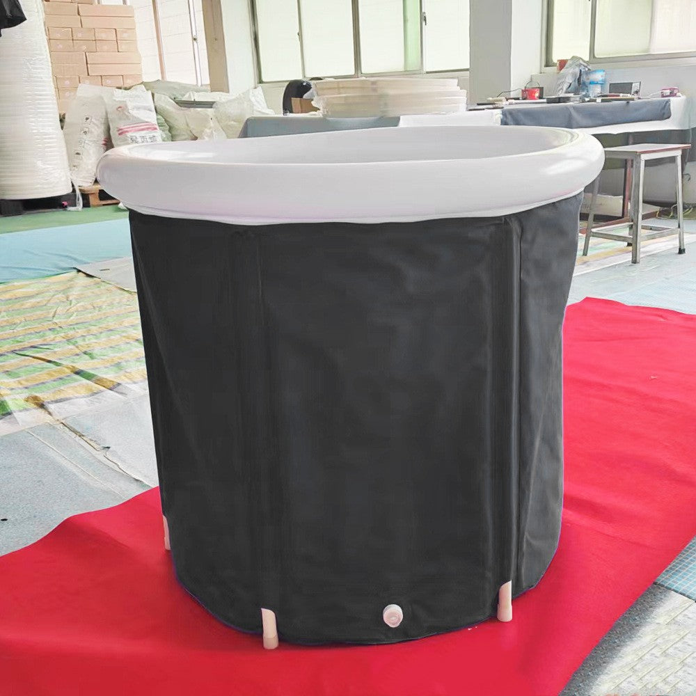 Baños de hielo portátiles Anillo de aire inflable de PVC Bañera Bañera doméstica Soporte de bañera plegable para terapia de recuperación al aire libre