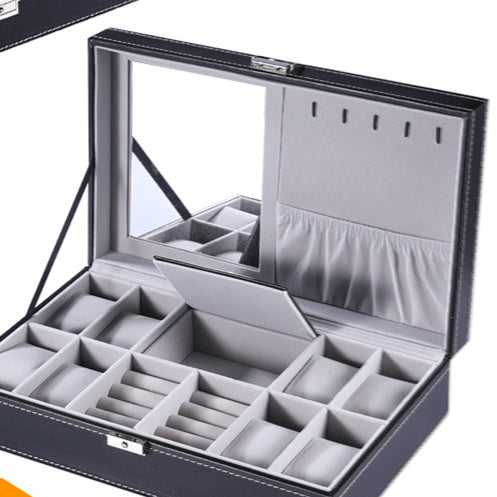 Caja de almacenamiento de reloj de cuero sencilla y creativa
