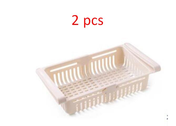 Cesta organizadora extensible para frigorífico, caja de almacenamiento multifunción para frigorífico de cocina