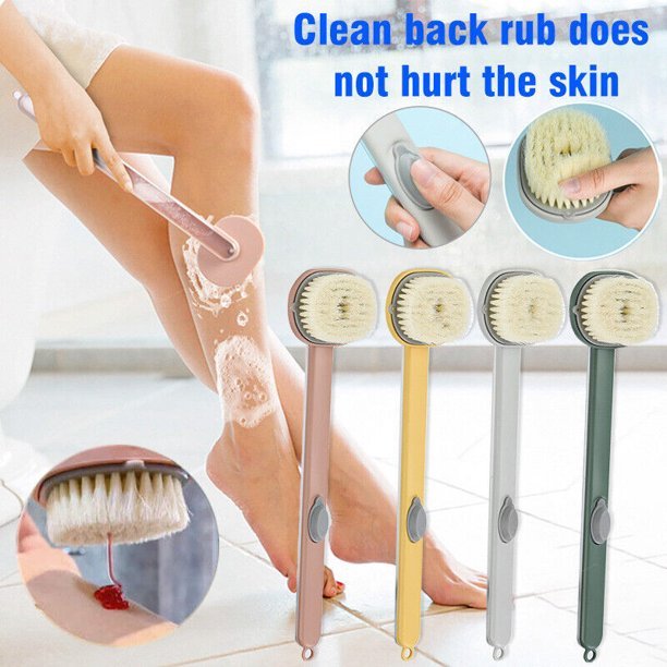 Cepillo de ducha doble propósito multifuncional desmontable, cepillo de baño para espalda, esponja de baño, cepillos limpiadores con mango, masajeador, cepillo de baño y artilugios