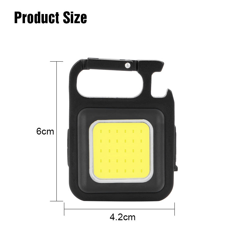Mini luz LED USB para llavero, de aleación, para exteriores, luz nocturna de emergencia para el hogar, luz de reparación de automóviles, luz de camping
