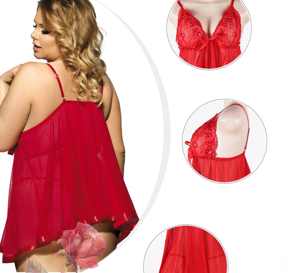Lencería Sexy para Mujer Talla Grande 6XL Pijama Camisón