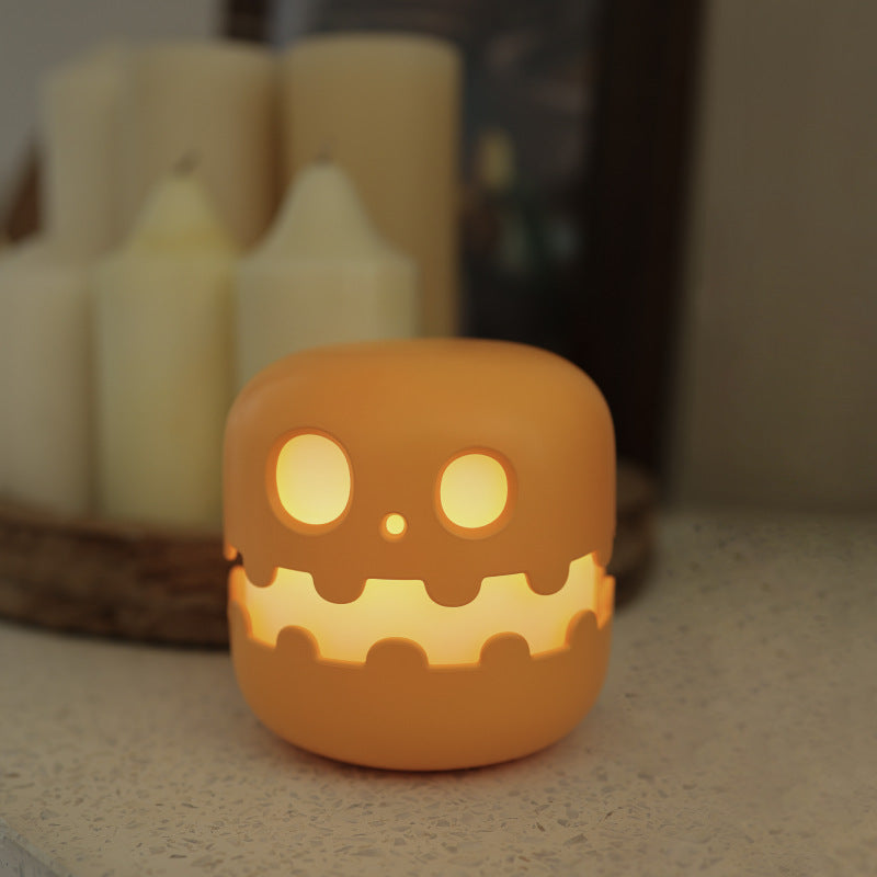 Lámpara de Calabaza para Mesita de Noche, Decoración Divertida de Halloween, Luz Ambiental para Dormitorios, Sala de Estar, Regalo de Cumpleaños para Niños, Decoraciones de Halloween