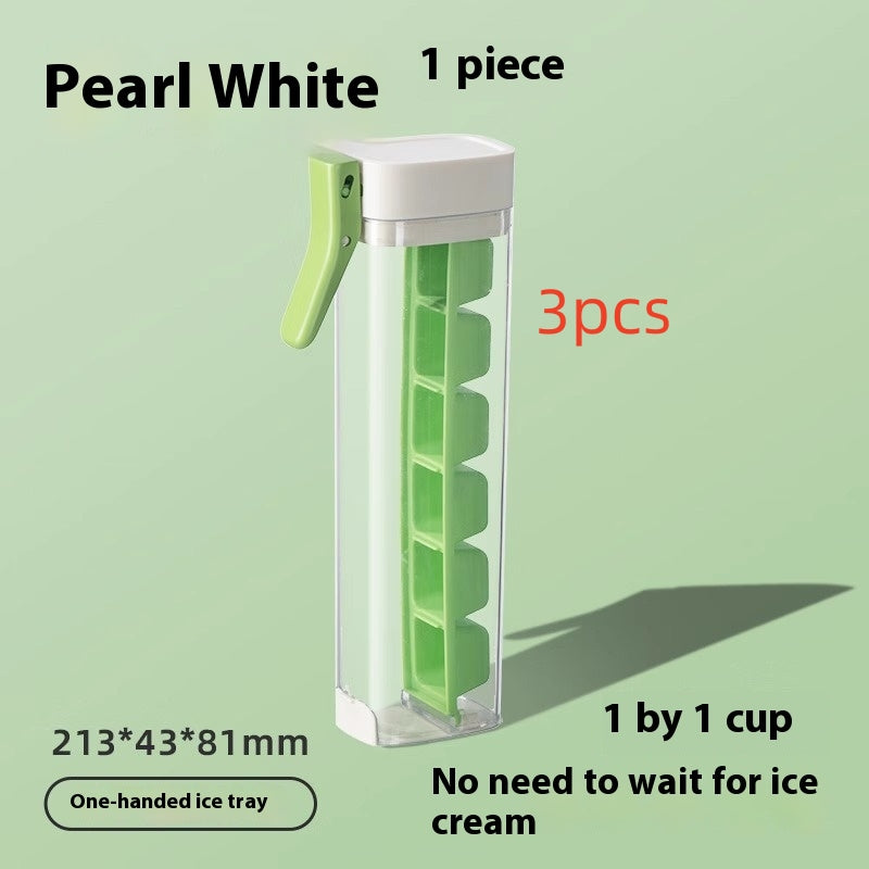 Molde de hielo, máquina de hielo casera, bandeja de hielo de grado alimenticio con prensa, máquina de cubitos de hielo, molde de bandeja de hielo con caja de almacenamiento, utensilio de cocina