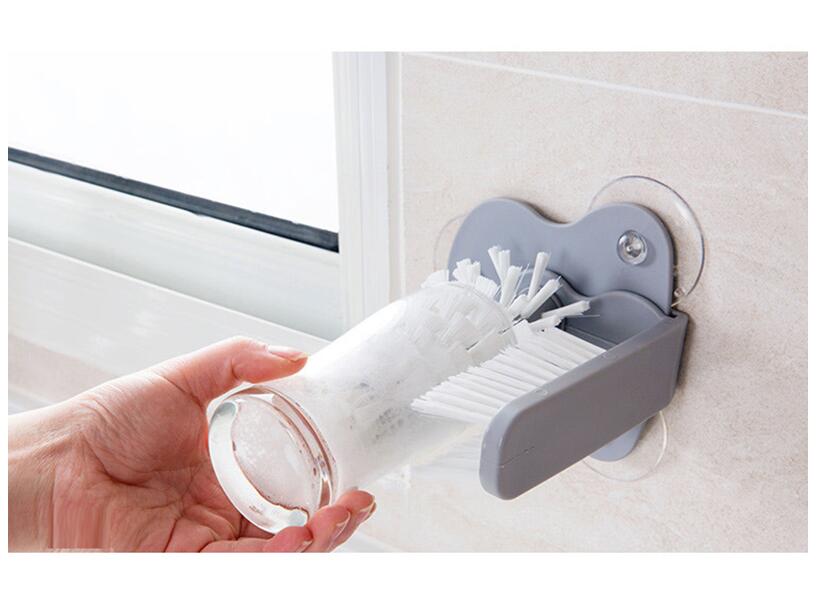 Cepillo creativo de succión para vasos, cepillo de limpieza de vidrio, cepillo giratorio para vasos de cocina, cepillo para tazas de té, cepillo para vasos