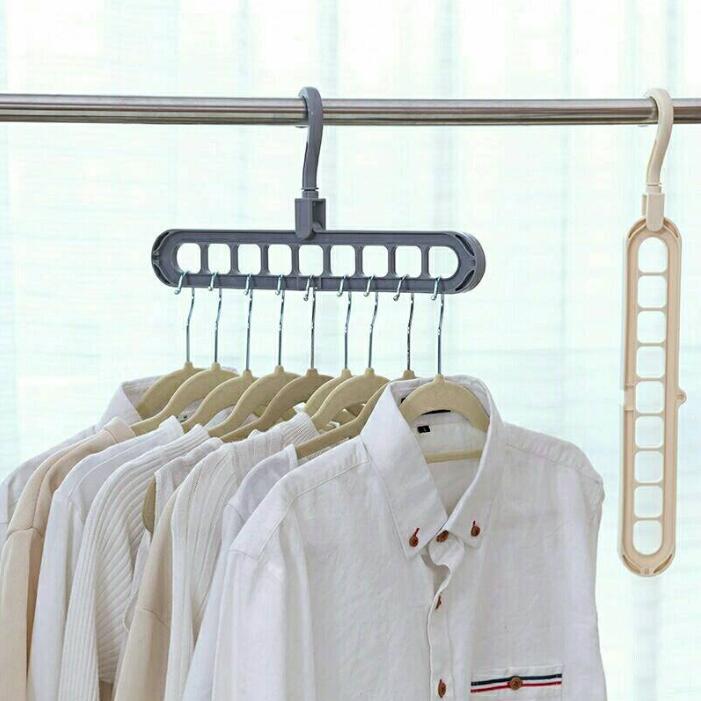 Percha de ropa de plástico Percha de almacenamiento Gancho de percha