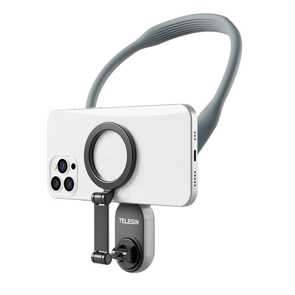 Soporte magnético de silicona para teléfono de cuello de liberación rápida para teléfono Magsafe de succión magnética, soporte para colgar el teléfono en el cuello