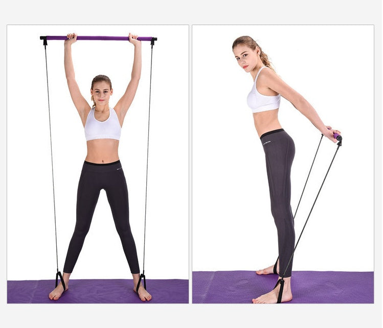 Bandas de Resistencia para Yoga y Crossfit Ejercitador Cuerda de Tensión Portátil Gimnasio Entrenamiento Barra de Pilates Bandas Elásticas