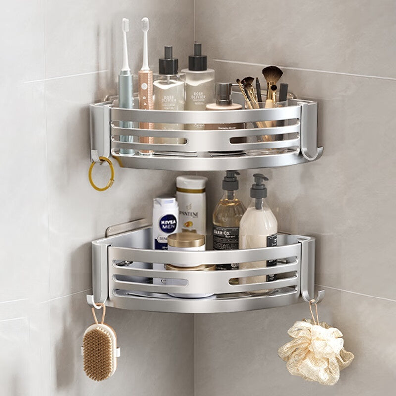 Estante triangular portátil elevado para almacenamiento de baño