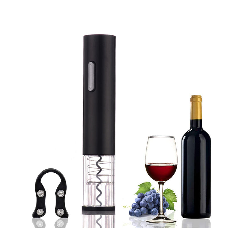 Abridor de vino eléctrico, abridor de sacacorchos de botella de vino eléctrico automático con cortador de papel de aluminio, kit abridor de botellas de vino