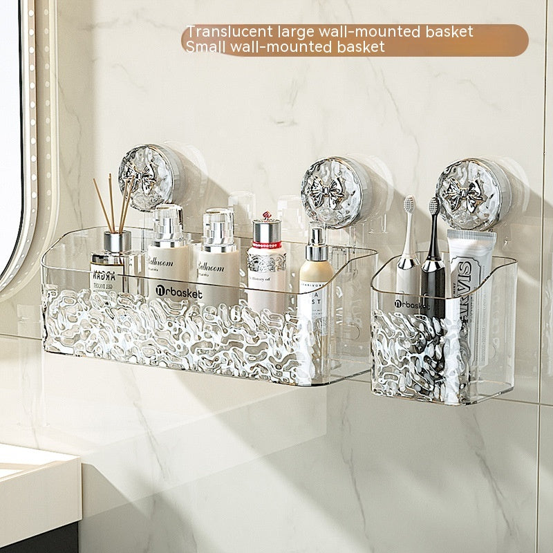 Caja de almacenamiento de tela facial de residuos, estante de almacenamiento de afeitadora montado en la pared del baño