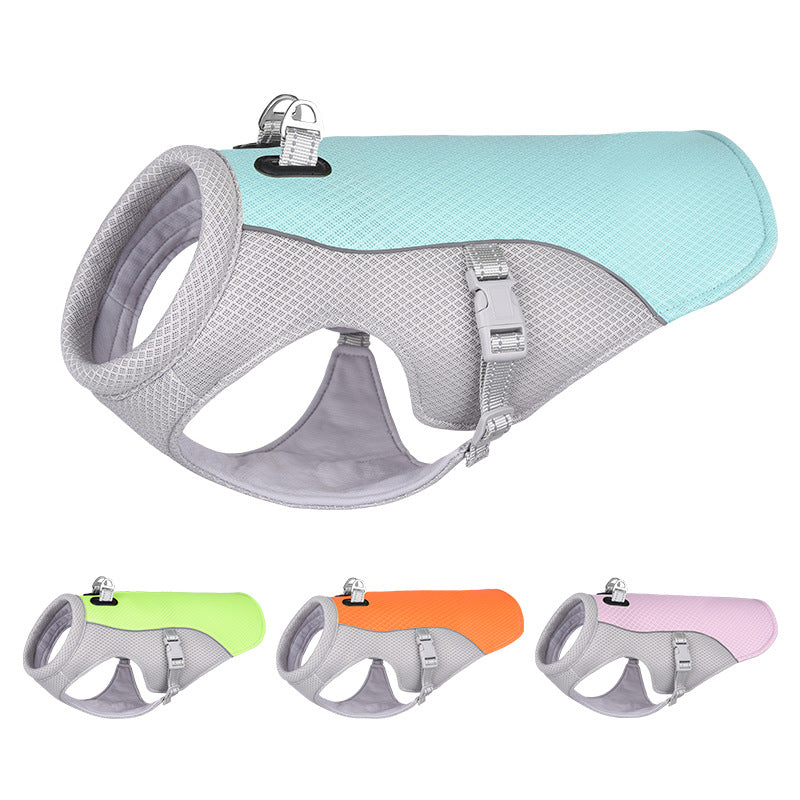 Chaleco refrigerante para perros de verano, resistente al calor, ropa fresca para perros, transpirable, protección solar para perros pequeños y grandes, para paseos al aire libre