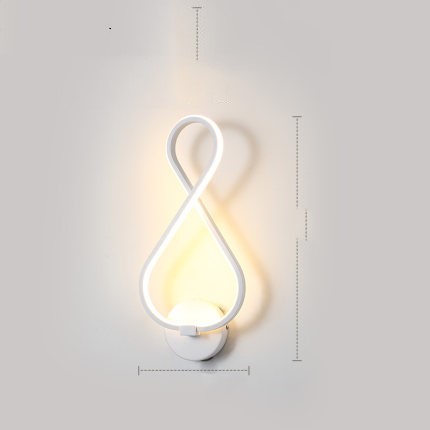 lámpara de pared LED minimalista nórdica para dormitorio/cabecera