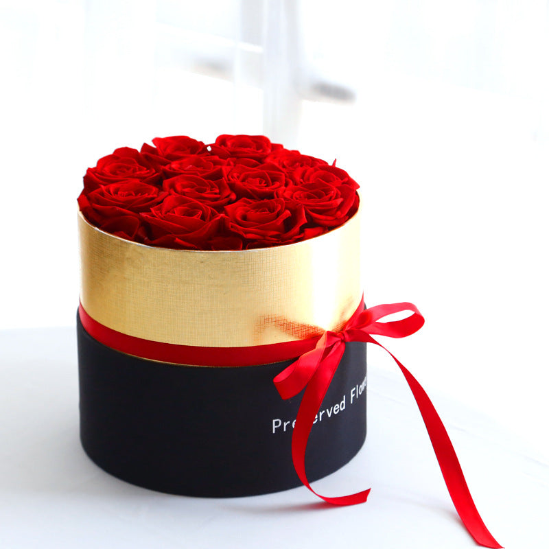 Rosas Eternas En Caja Rosas Reales Preservadas Con Caja De Regalo Para San Valentín Flores Artificiales Románticas