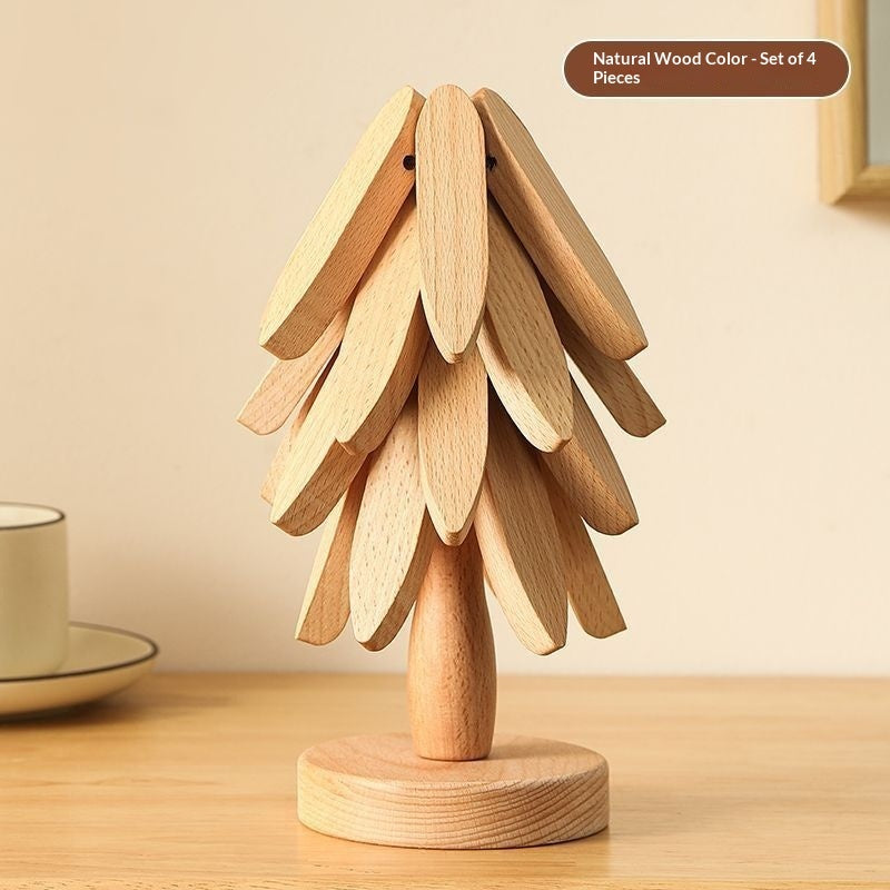 Soporte de diseño de árbol, salvamanteles de madera, decorativos, antiquemaduras, resistentes al calor, posavasos, manteles individuales de madera, almohadilla aislante del calor para ollas y mesas