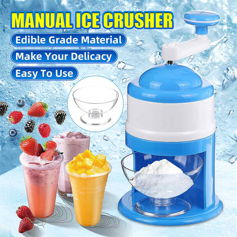 Trituradoras de hielo manuales portátiles, afeitadora de hielo manual, máquina para raspar hielo, licuadora, herramientas para hacer batidos para el hogar, la cocina, bar, mezclador de hielo, utensilios de verano