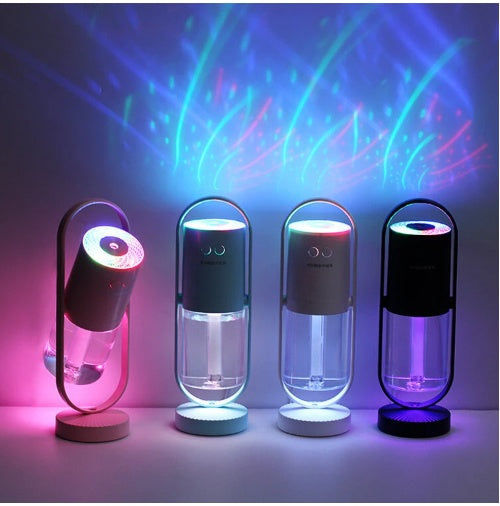 Humidificador de aire USB Magic Shadow para el hogar con luces nocturnas de proyección, generador de niebla ultrasónico para coche, minipurificador de aire de oficina