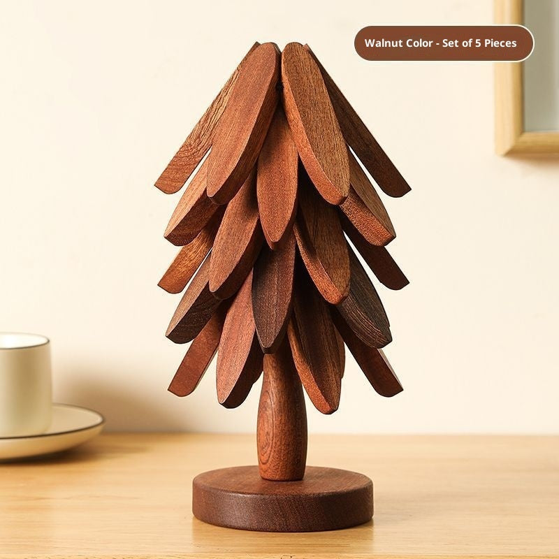 Soporte de diseño de árbol, salvamanteles de madera, decorativos, antiquemaduras, resistentes al calor, posavasos, manteles individuales de madera, almohadilla aislante del calor para ollas y mesas