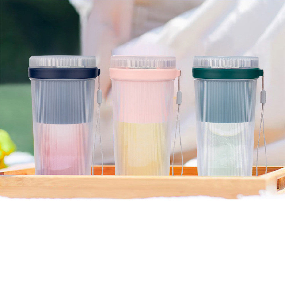 Licuadora Portátil Multifunción Taza Exprimidora Eléctrica Botella Deportiva Licuadora de Frutas Recargable USB Licuadora de Batidos Extractor de Zumos de Frutas