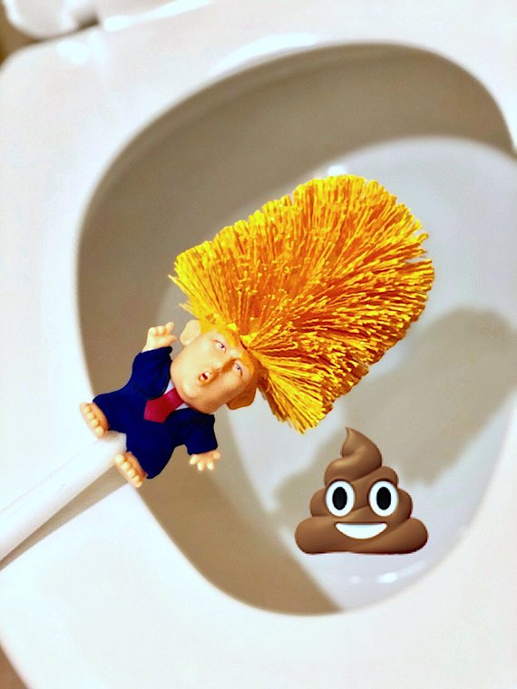 Cepillo de inodoro divertido de Donald Trump