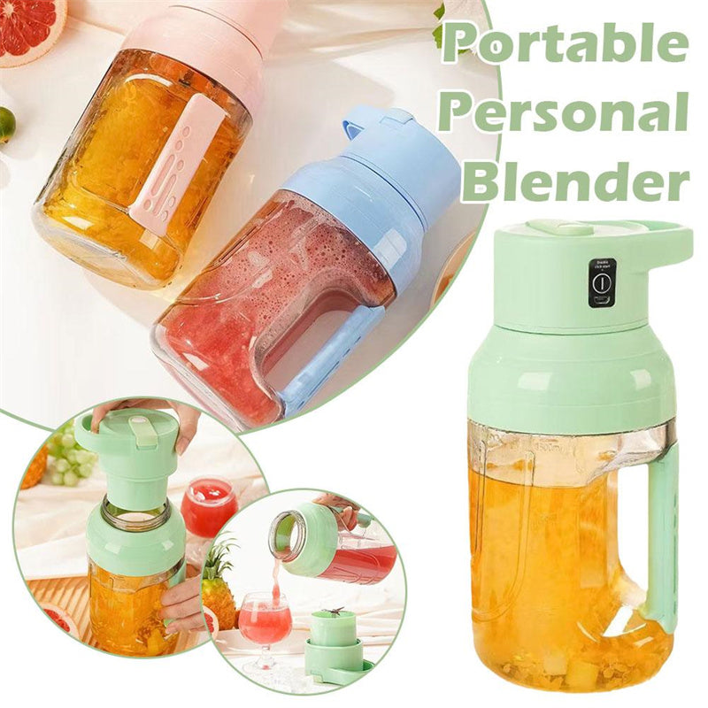 Nuevo exprimidor eléctrico de verano, portátil, de gran capacidad, 1500 ml, para zumos, recargable por USB, batidora eléctrica portátil, utensilios de cocina