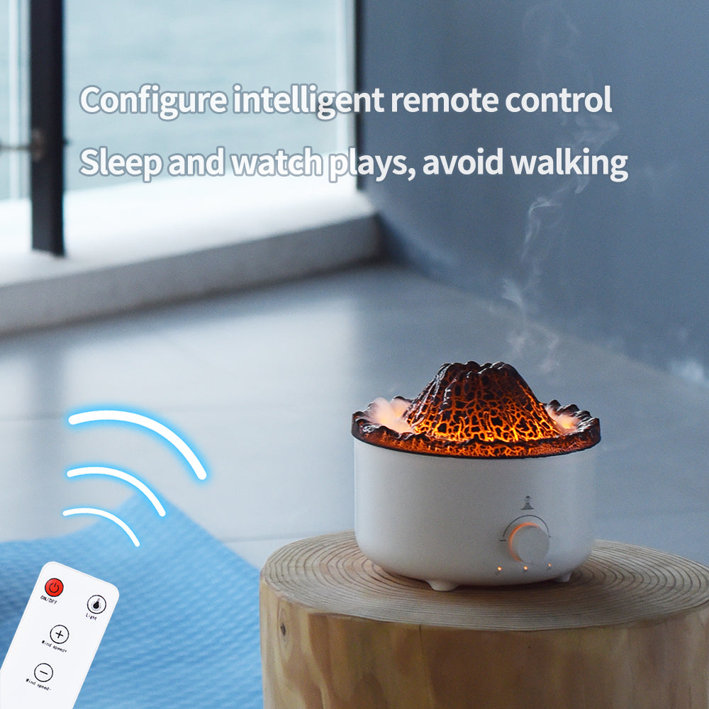 Humidificador Silencioso de Llama Simulada Pequeña de Volcán Humidificador de Llama Difusor de Volcán Decoraciones para el Hogar