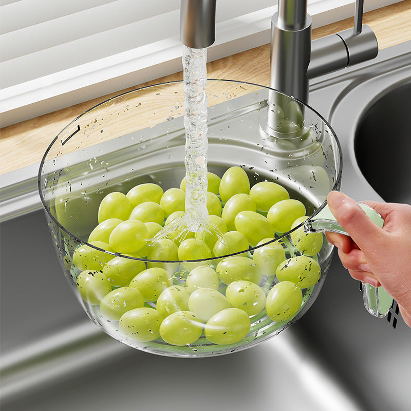 Cuenco de drenaje multifuncional para cocina doméstica, cesta de lavado de arroz y frutas, cesta de verduras, lavado, aparatos de cocina multifunción
