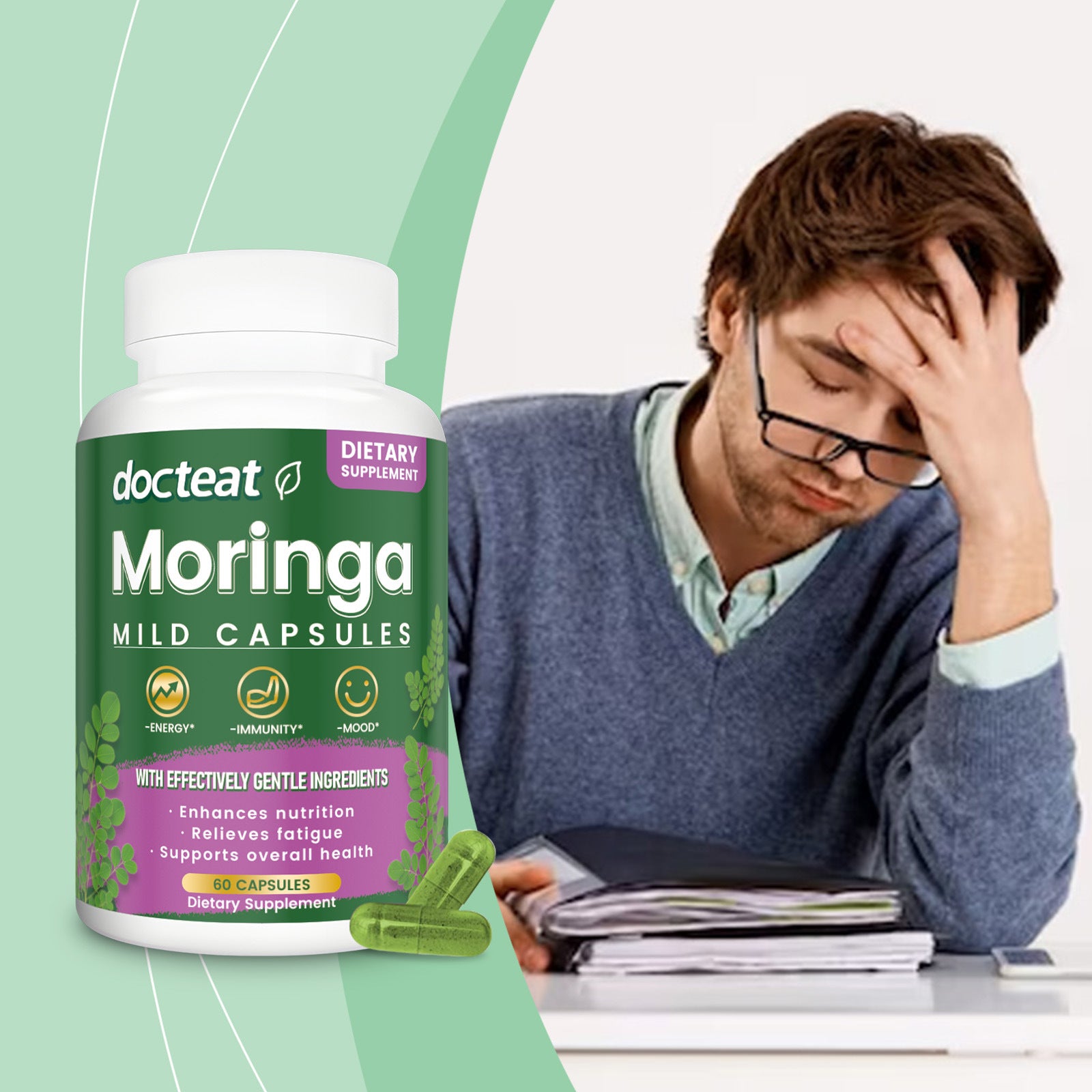 Cápsulas de Moringa Refuerzan la Salud Diaria