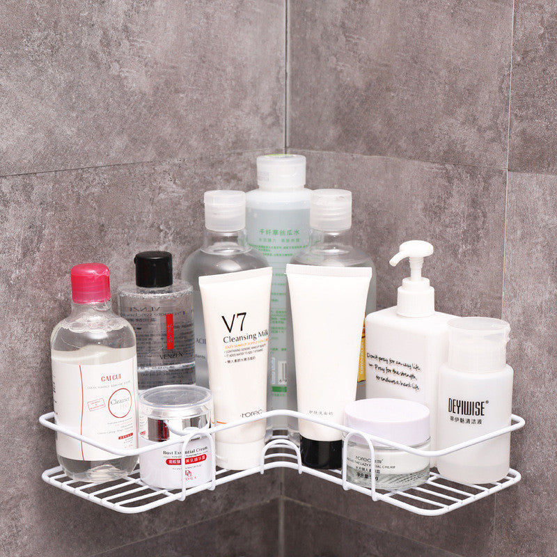 Estante de esquina para baño, estante de ducha, hierro forjado, accesorios de cocina, estante de almacenamiento, estantes de baño, equipamiento de baño