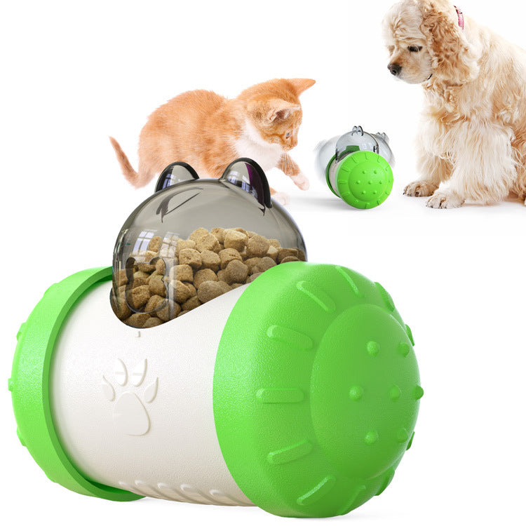 Juguetes para Mascotas, Perro, Gato, Dispensador de Comida, Juguetes Interactivos Educativos, Oso Oscilante, Bola de Comida Lenta
