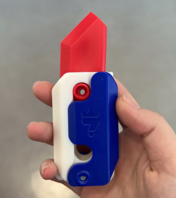 Impresión 3D Gravedad Cubo Salto Pequeño Rábano Cuchillo Mini Modelo Premio Estudiantil Colgante Juguete de Descompresión Para Niños Regalo