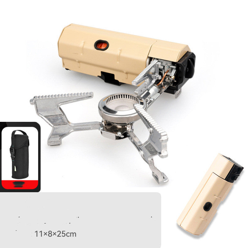 Cocina de gas portátil plegable para camping, hornilla de cassette, hornilla de gas para cocinar al aire libre, senderismo, barbacoa, viaje, calentador de alimentos, utensilios de cocina