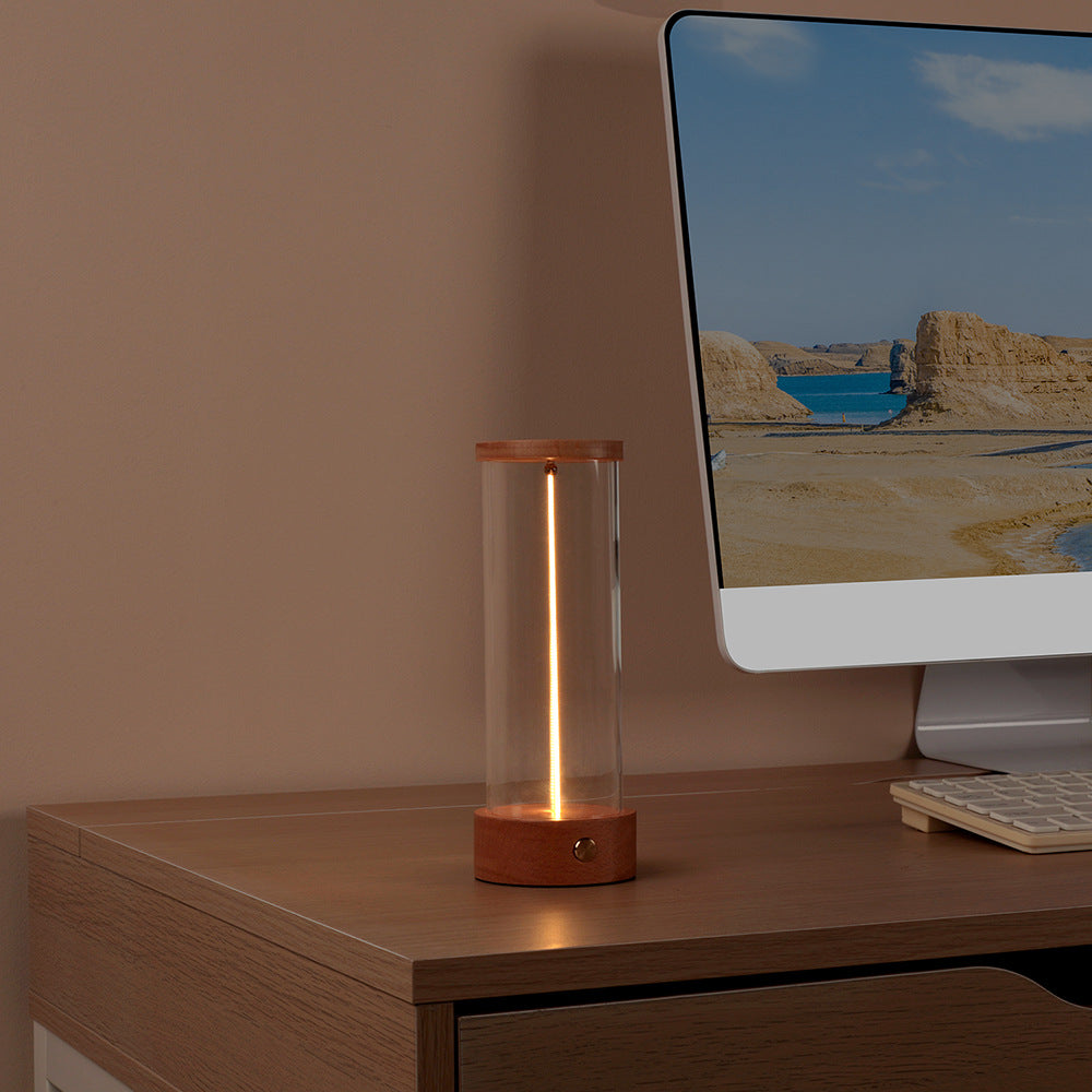 Lámpara de noche pequeña, ambiente cuántico, lámpara creativa de mesita de noche para dormitorio interior