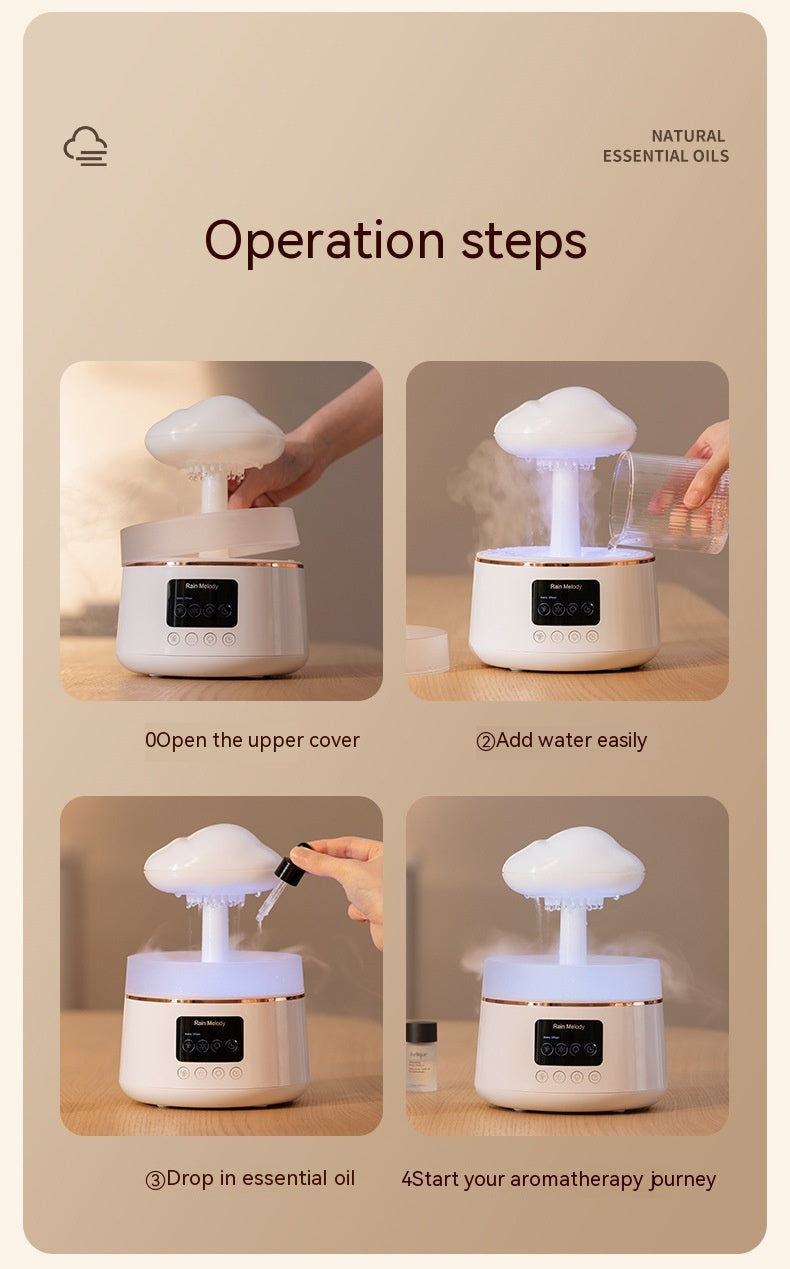 Difusor de Aroma Lluvia Nube de Lluvia de Ambiente de Siete Colores Rima de Lluvia
