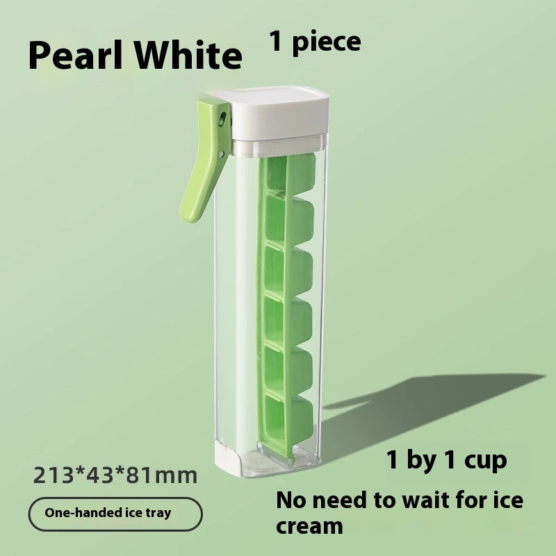 Molde de hielo, máquina de hielo casera, bandeja de hielo de grado alimenticio con prensa, máquina de cubitos de hielo, molde de bandeja de hielo con caja de almacenamiento, utensilio de cocina