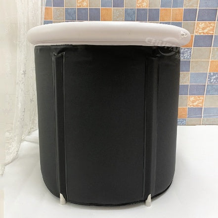 Baños de hielo portátiles Anillo de aire inflable de PVC Bañera Bañera doméstica Soporte de bañera plegable para terapia de recuperación al aire libre