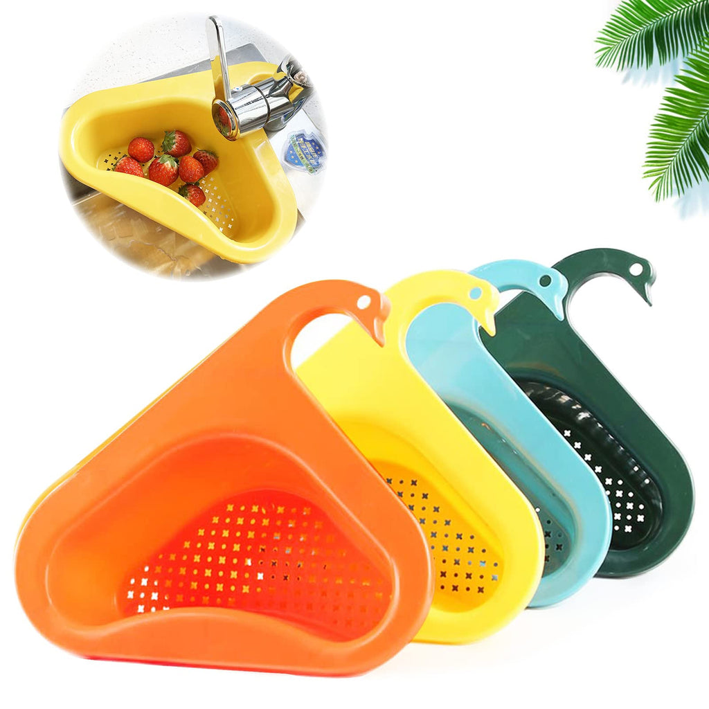 Cesto de drenaje colgante para fregadero, filtro de frutas y verduras, cesta de drenaje para cocina, cesta de drenaje de cisne para separación de residuos secos y húmedos