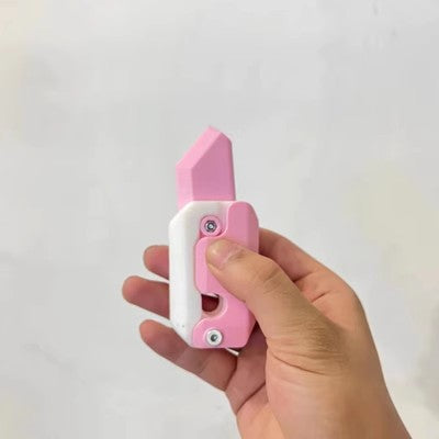 Impresión 3D Gravedad Cubo Salto Pequeño Rábano Cuchillo Mini Modelo Premio Estudiantil Colgante Juguete de Descompresión Para Niños Regalo