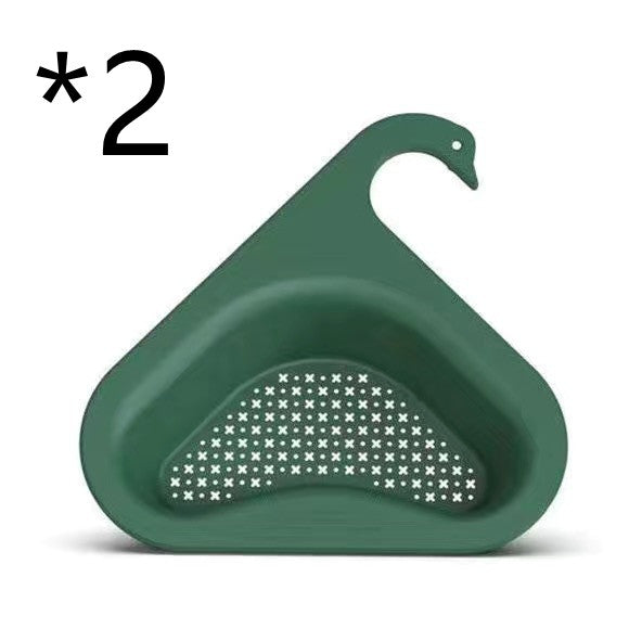 Cesto de drenaje colgante para fregadero, filtro de frutas y verduras, cesta de drenaje para cocina, cesta de drenaje de cisne para separación de residuos secos y húmedos