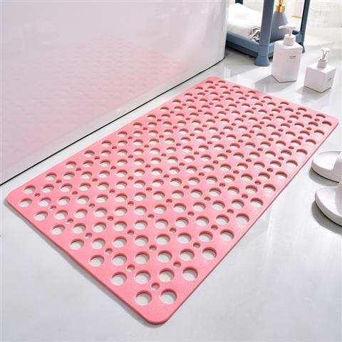 Alfombrilla de baño antideslizante cuadrada con ventosa y diseño de orificio redondo, alfombrilla de ducha antideslizante para el hogar, de masaje, de drenaje rápido