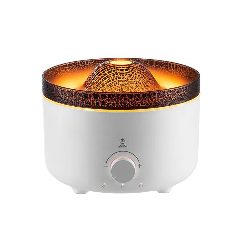 Humidificador Silencioso de Llama Simulada Pequeña de Volcán Humidificador de Llama Difusor de Volcán Decoraciones para el Hogar